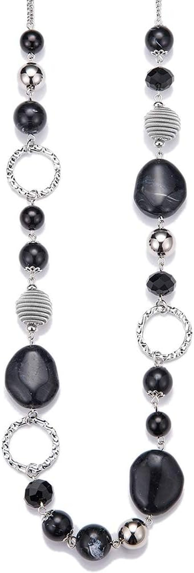 Pearl & Club Long Beaded Necklaces for Women - Fashion Jewelry Sweater Chain Gifts