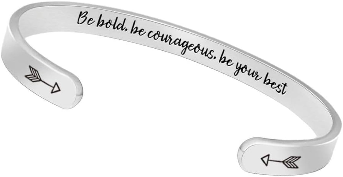 Btysun Inspirational Bracelets for Women - Thoughtful Gifts for Mother's Day, Graduation, and Birthdays - Personalized Cuff Bangles and Friendship Jewelry