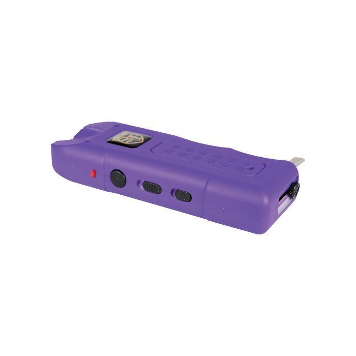 80 Million Volt MultiGuard Stun Gun with Siren and LED Flashlight - Rechargeable Purple Self - Defense Tool - Inside The Bars