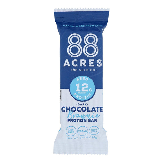 88 Acres Protein Bar Dark Chocolate Brownie Case Of 9 - Inside The Bars