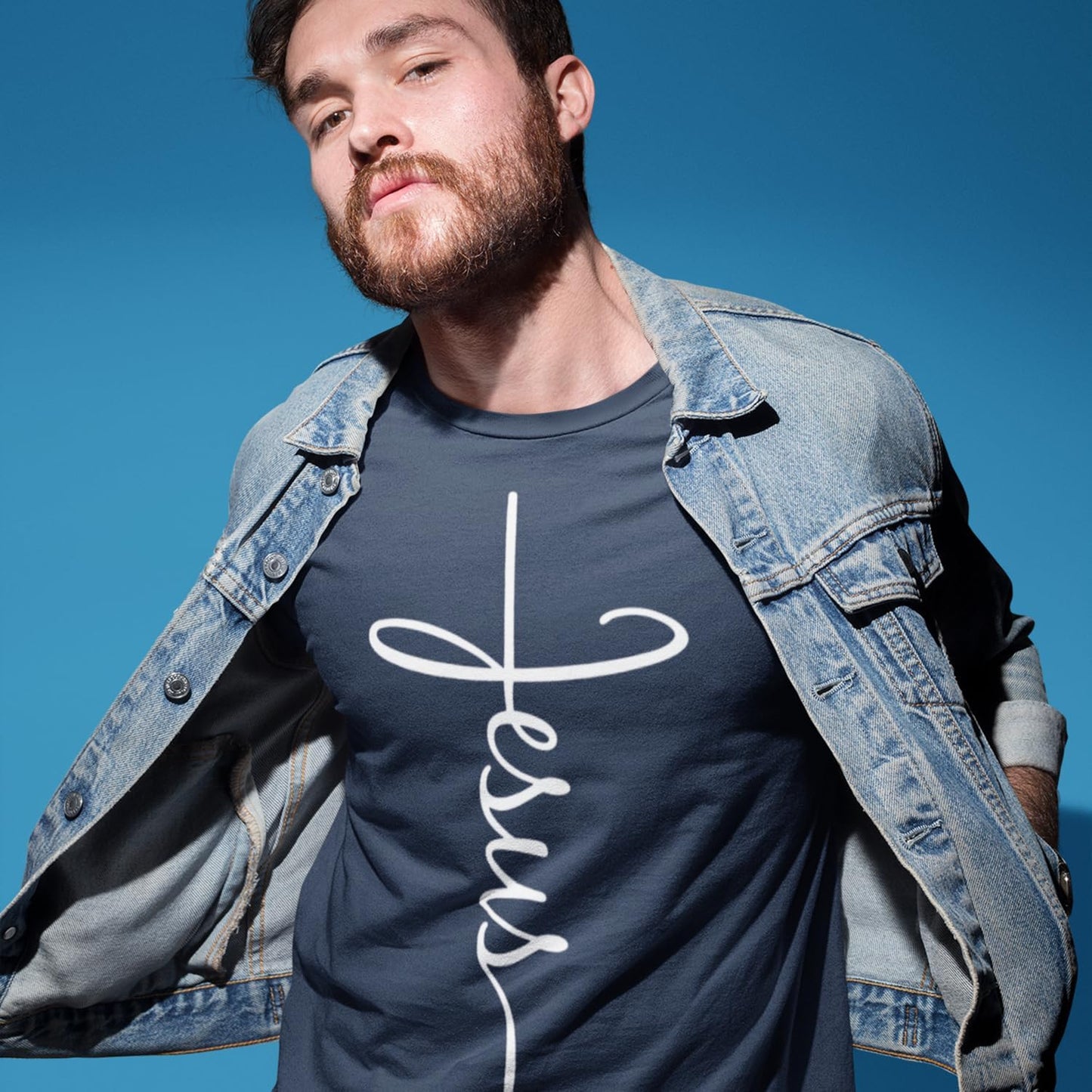 Jesus Cross Inspirational Script T-Shirt