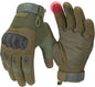 KEMIMOTO Men's Tactical Gloves - Touchscreen Motorcycle Gloves with Hard Shell and Palm Padding for Sports, Airsoft, Paintball, Hunting, Hiking, and Climbing