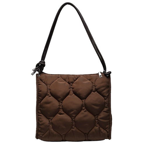 Winter Down Cotton Shoulder Bag Women Waterproof Tote Bags