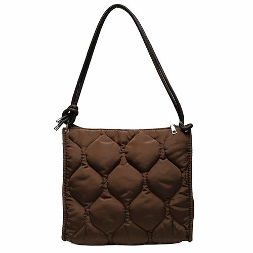 Winter Down Cotton Shoulder Bag Women Waterproof Tote Bags