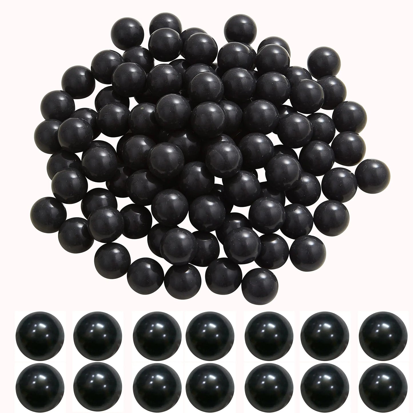 100 X .68 Cal Paintballs Reusable for Training Solid Nylon Ammo for Self Defense
