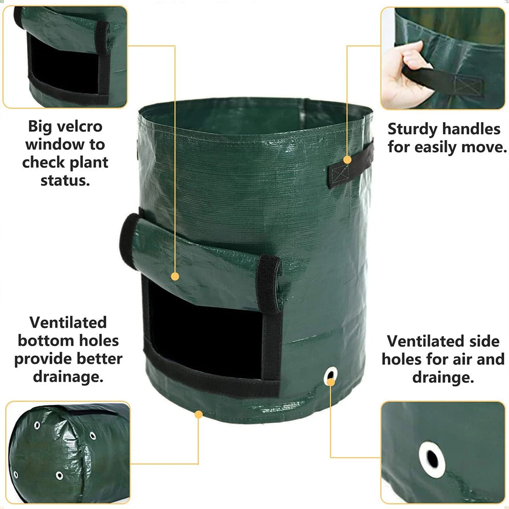 Potato Grow Container Bag DIY Planter PE Fabrics D30 Tools