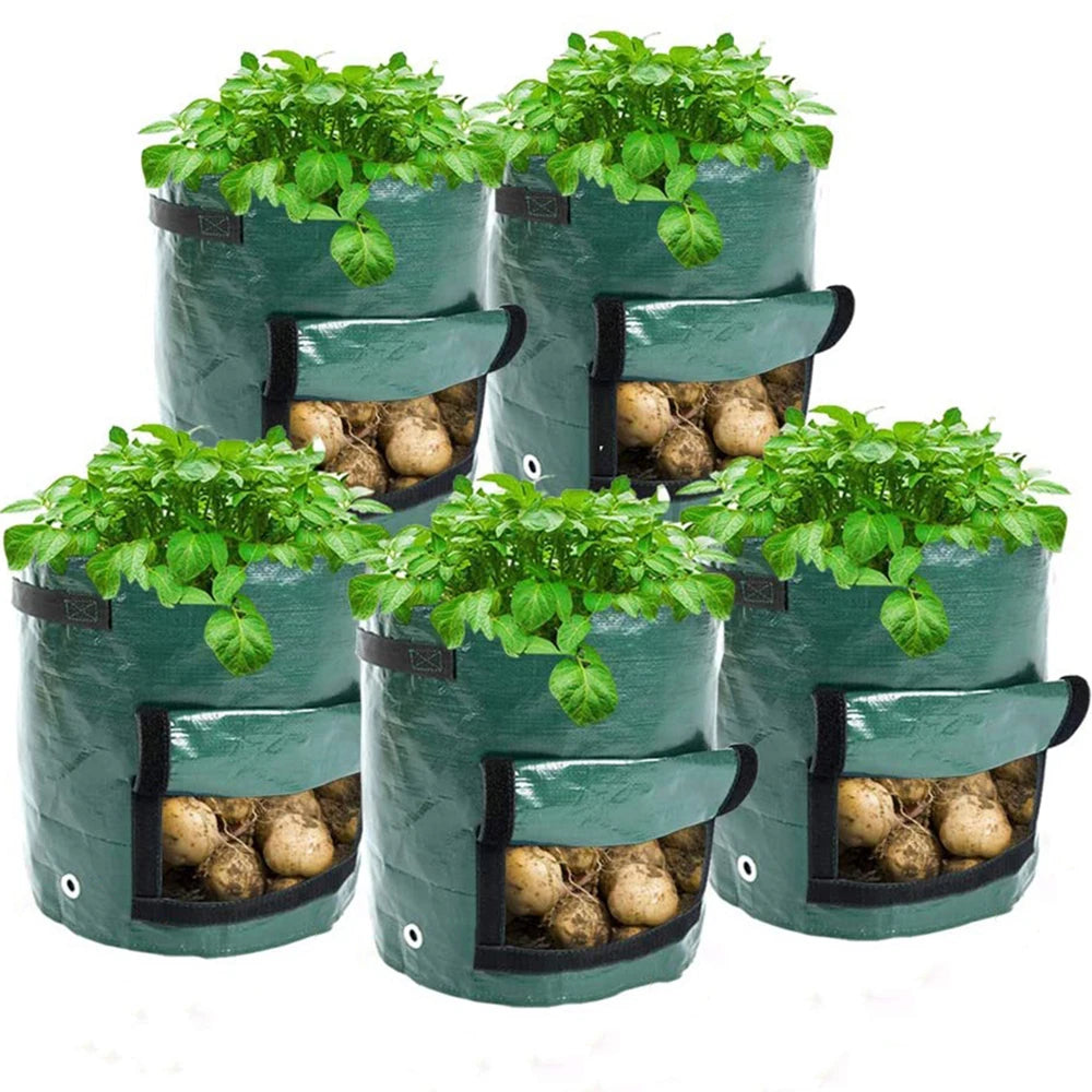 Potato Grow Container Bag DIY Planter PE Fabrics D30 Tools