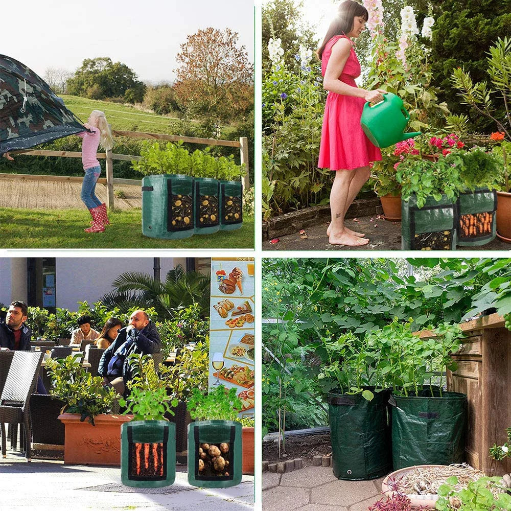 Potato Grow Container Bag DIY Planter PE Fabrics D30 Tools