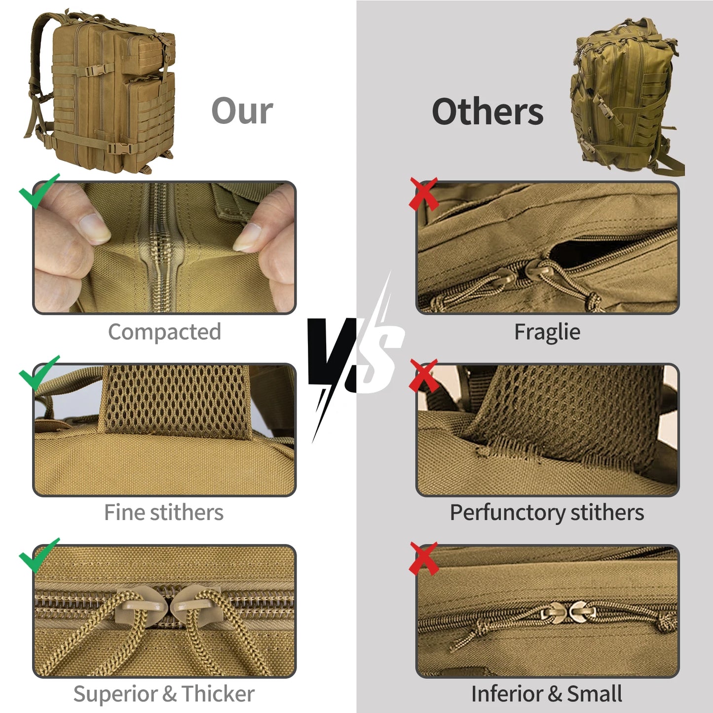 45L Waterproof Hunting Bags Rucksacks for Camping Hiking