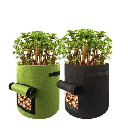 Fabric Plant Pots Grow Bags 5 7 10 Gallon Vegetable Planters
