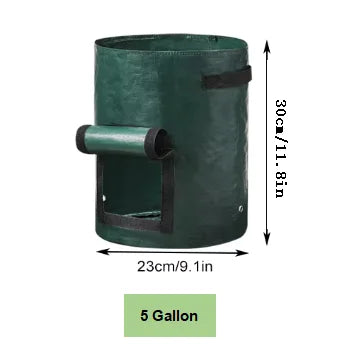 5PCs Garden Supplies Vegetable Plant Grow Bag Thicken PE Cloth