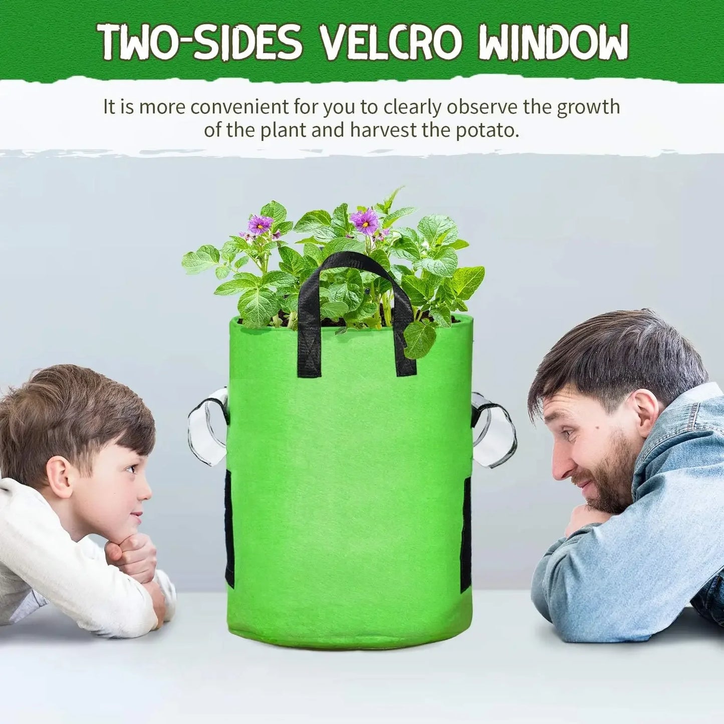 5/10 Gallon Felt Plant Grow Bags Nonwoven Fabric Garden