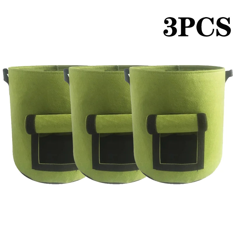 5/10 Gallon Felt Plant Grow Bags Nonwoven Fabric Garden