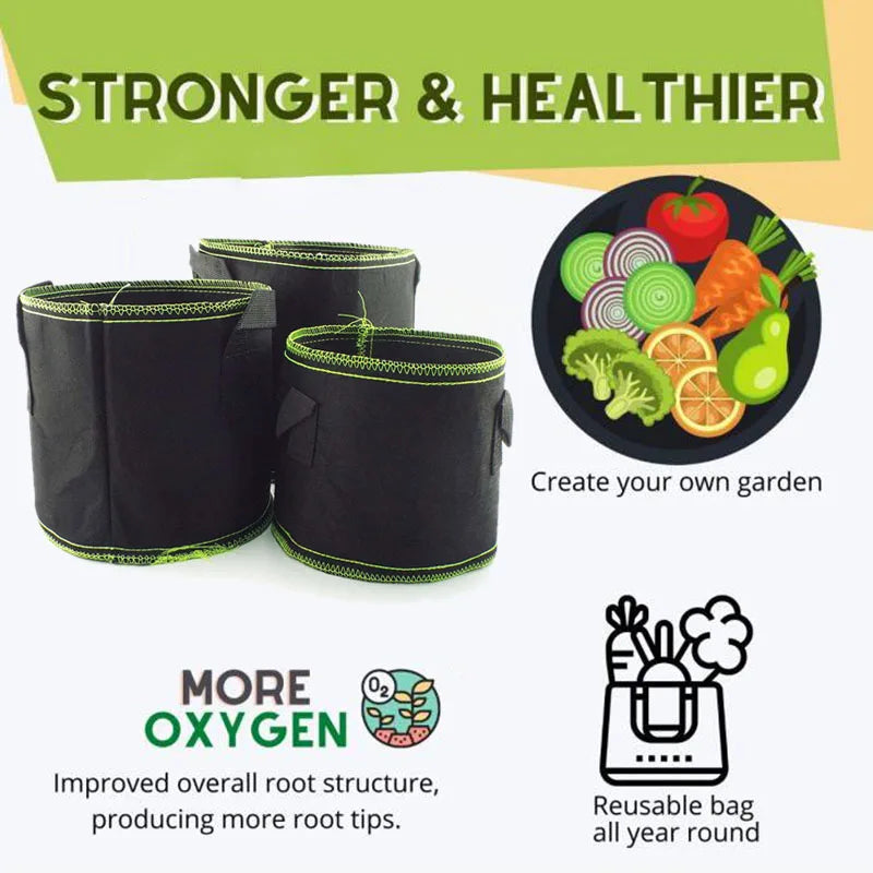 1 3 5 10 15 Gallon Garden Plant Flower Fabric Grow Pot