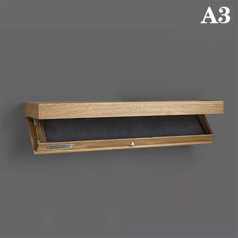 Hidden Flap Design Storage Shelf With Secret Compartment