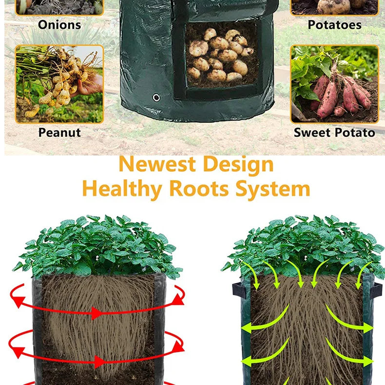12 Gallons DIY Potato Planter Container Bag for Gardening