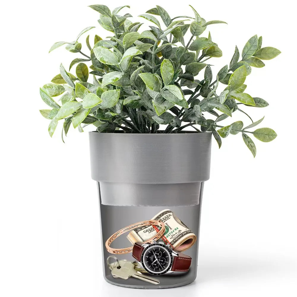 Hidden Safe Plastic Flower Pot Money Storage Box Stash Safe
