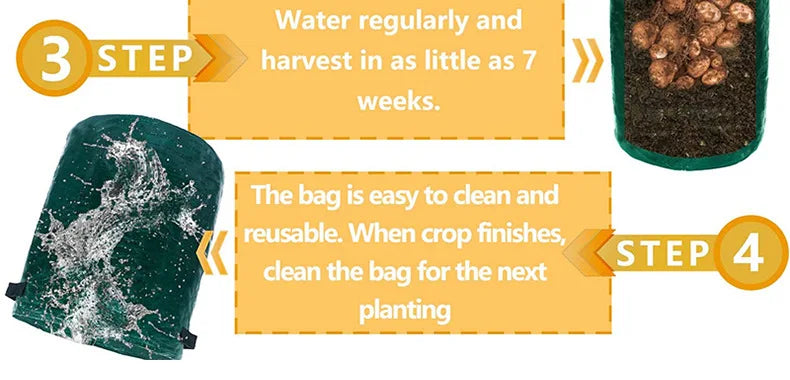 12 Gallons DIY Potato Planter Container Bag for Gardening
