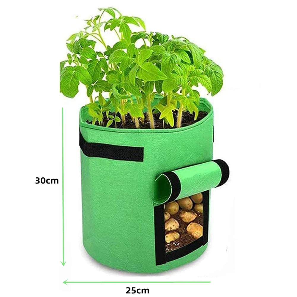 3 Size Felt Plant Grow Bags Nonwoven Fabric Vegetable Pots