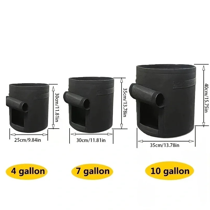 Fabric Plant Pots Grow Bags 5 7 10 Gallon Vegetable Planters