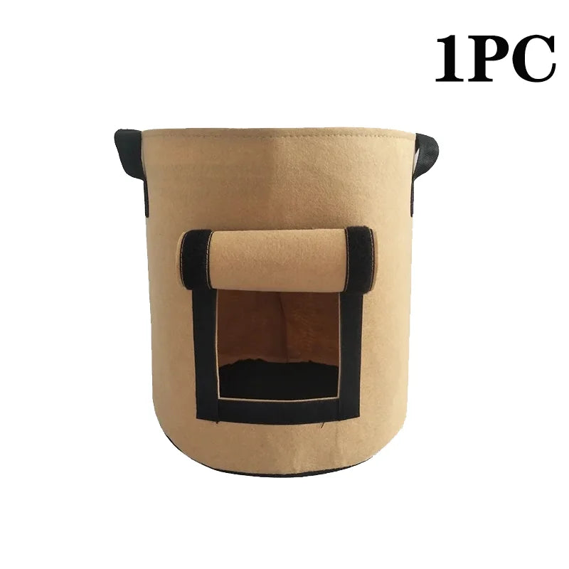 5/10 Gallon Felt Plant Grow Bags Nonwoven Fabric Garden