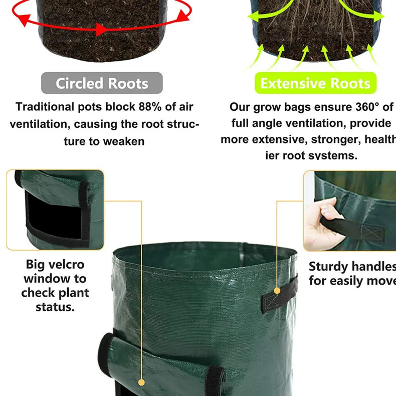 12 Gallons DIY Potato Planter Container Bag for Gardening