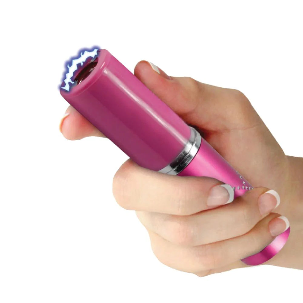Perfume Protector 17000000 Volt Stun Gun Pink Rechargeable Personal Safety Device