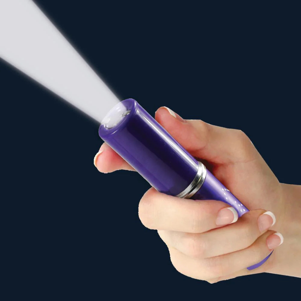 Perfume Protector 17000000 Volt Stun Gun Purple with LED Flashlight and Safety Cap