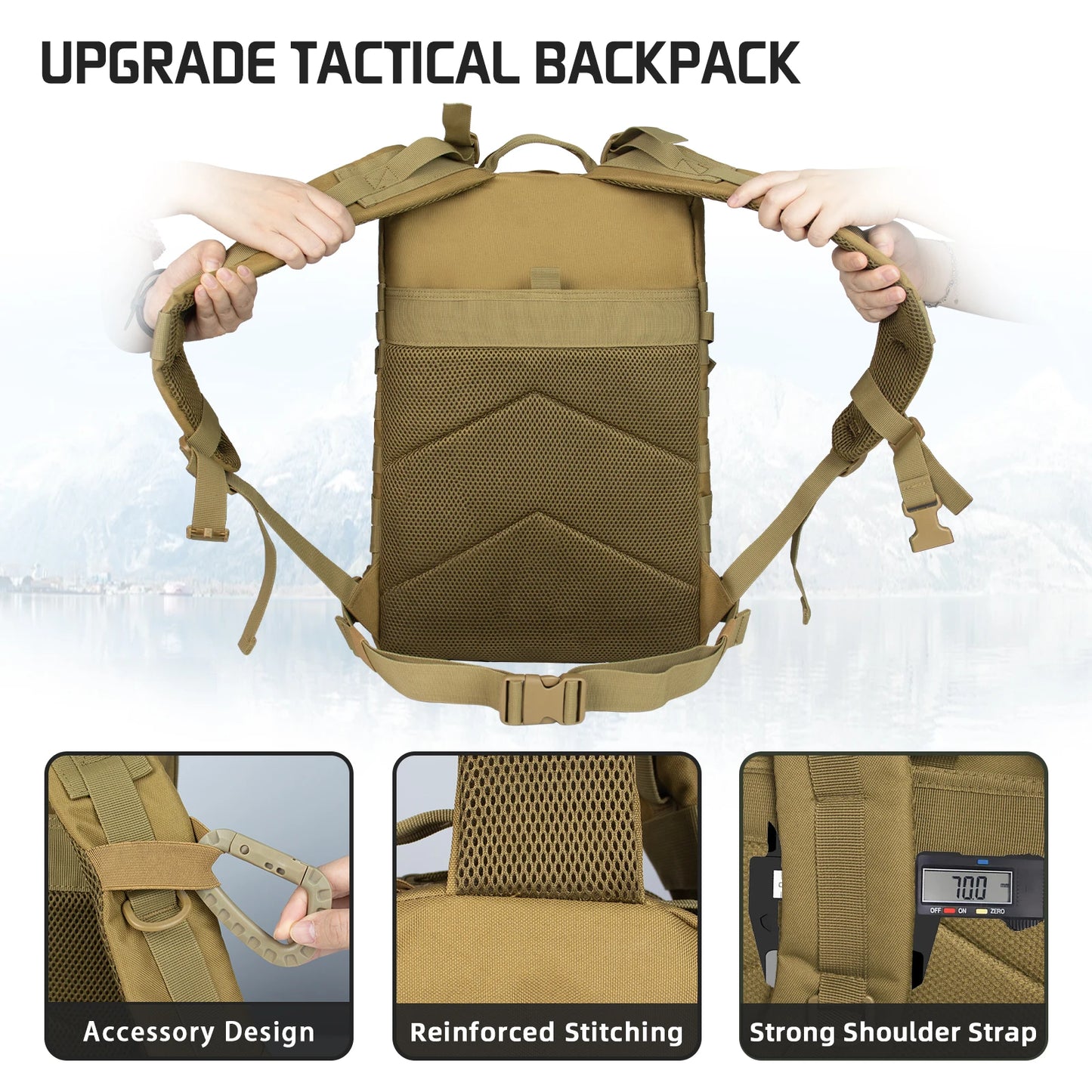 45L Waterproof Hunting Bags Rucksacks for Camping Hiking