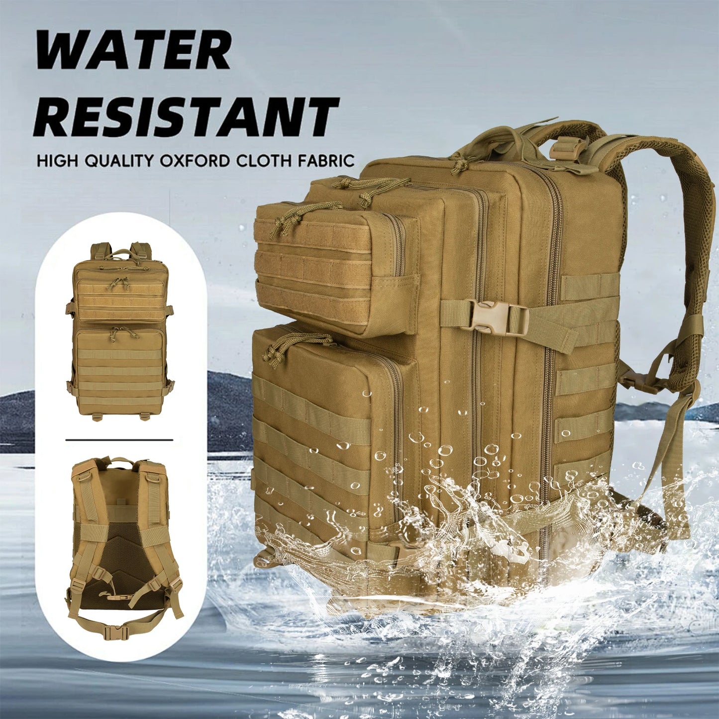 45L Waterproof Hunting Bags Rucksacks for Camping Hiking