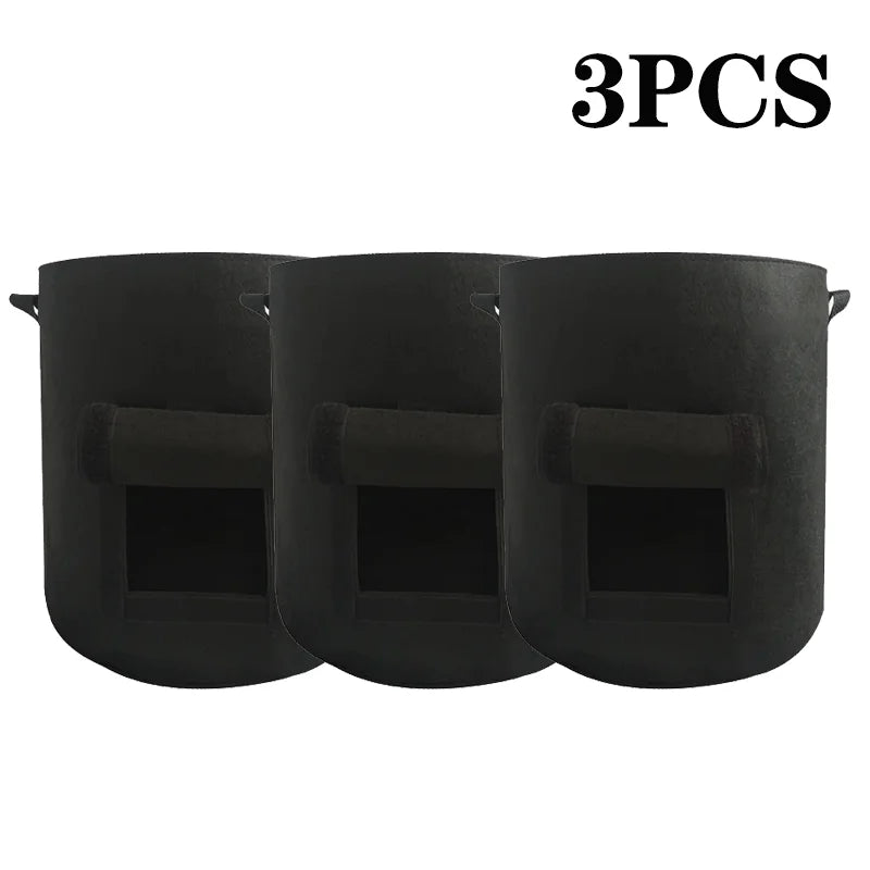 5/10 Gallon Felt Plant Grow Bags Nonwoven Fabric Garden