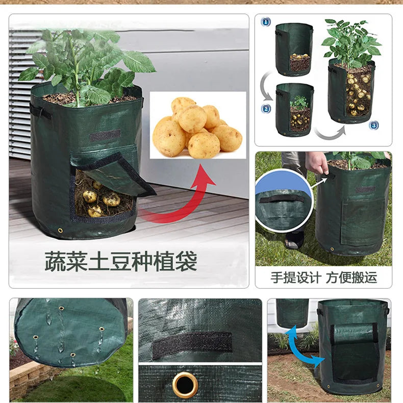 12 Gallons DIY Potato Planter Container Bag for Gardening