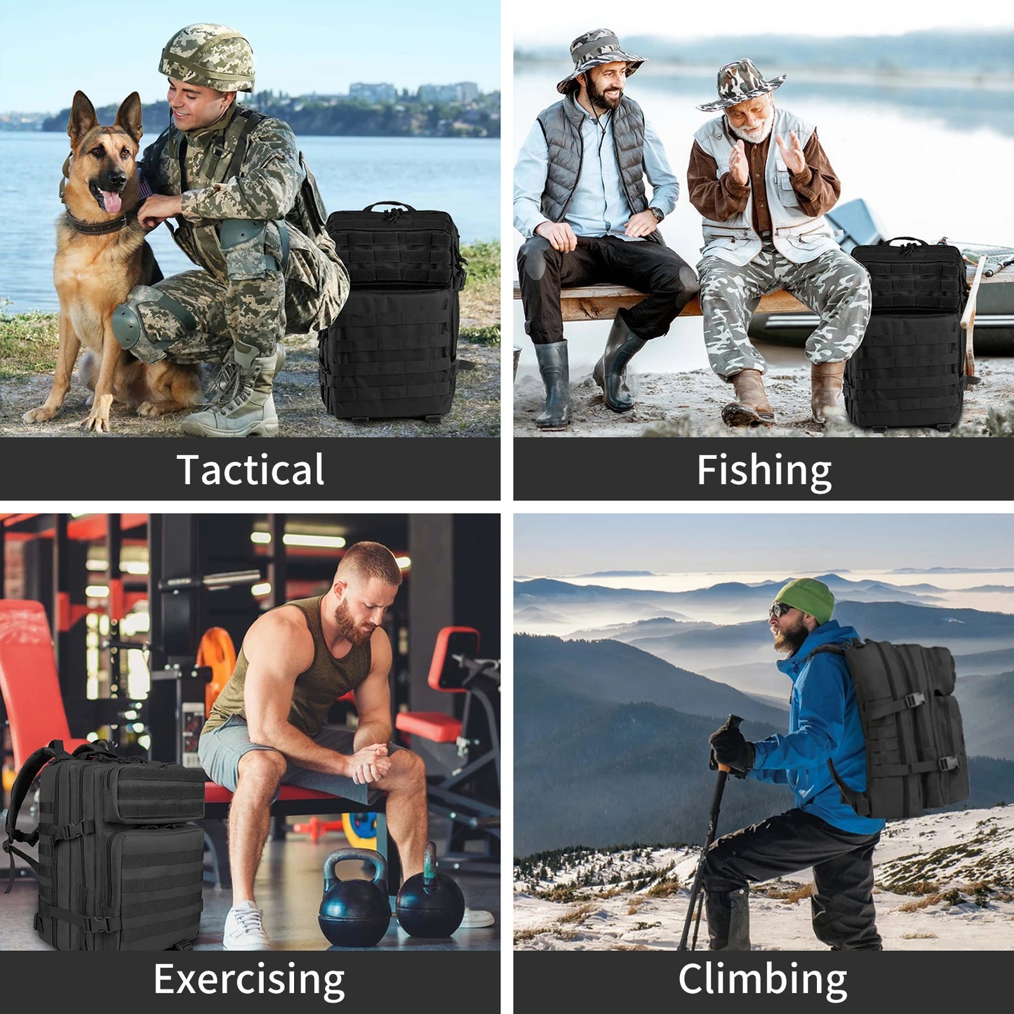 45L Waterproof Hunting Bags Rucksacks for Camping Hiking