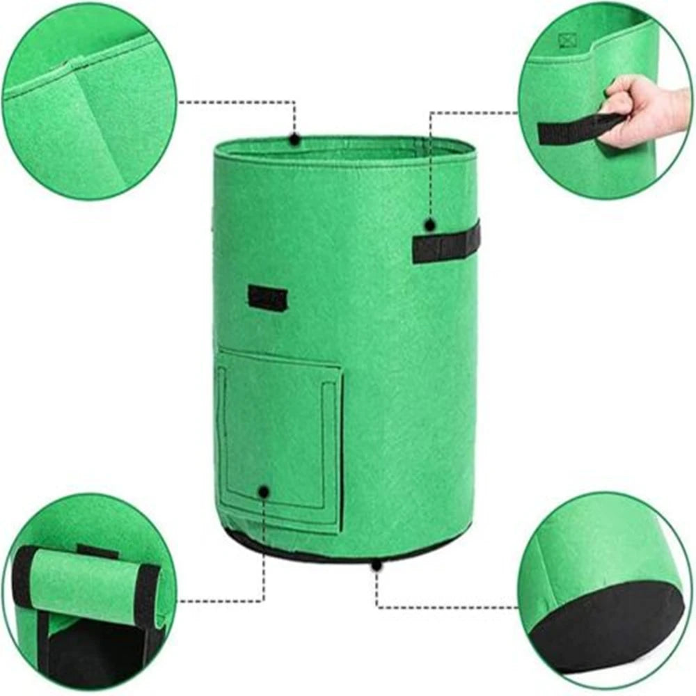 3 Size Felt Plant Grow Bags Nonwoven Fabric Vegetable Pots