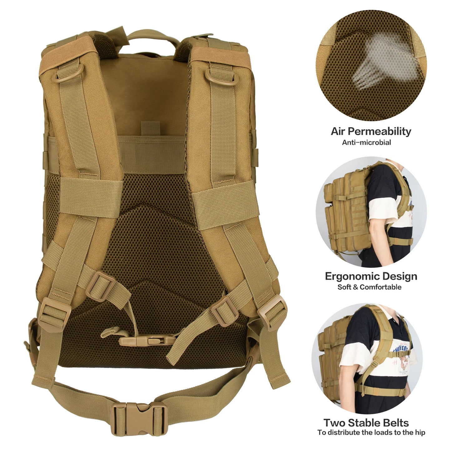 45L Waterproof Hunting Bags Rucksacks for Camping Hiking