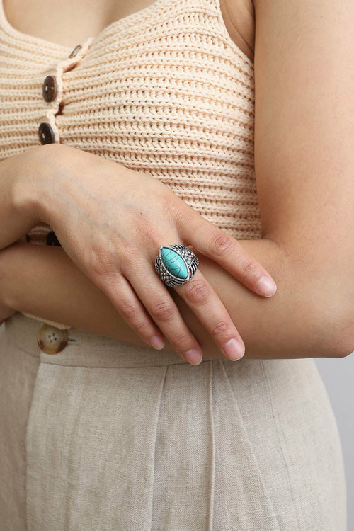 Classic Marquise Turquoise Ring for Elegant Style