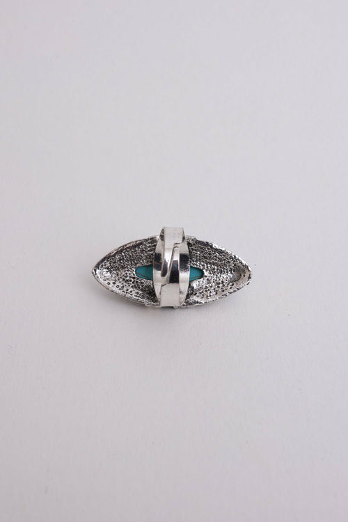 Turquoise Marquise Cut Silver Ring for Elegant Style
