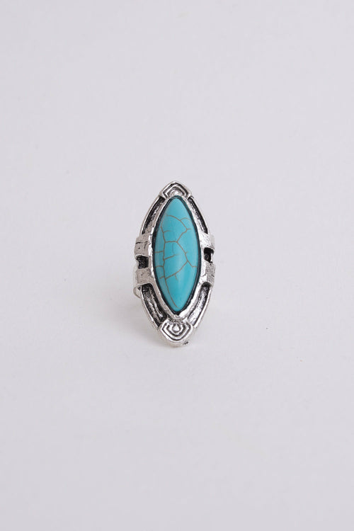 Turquoise Marquise Cut Silver Ring for Elegant Style