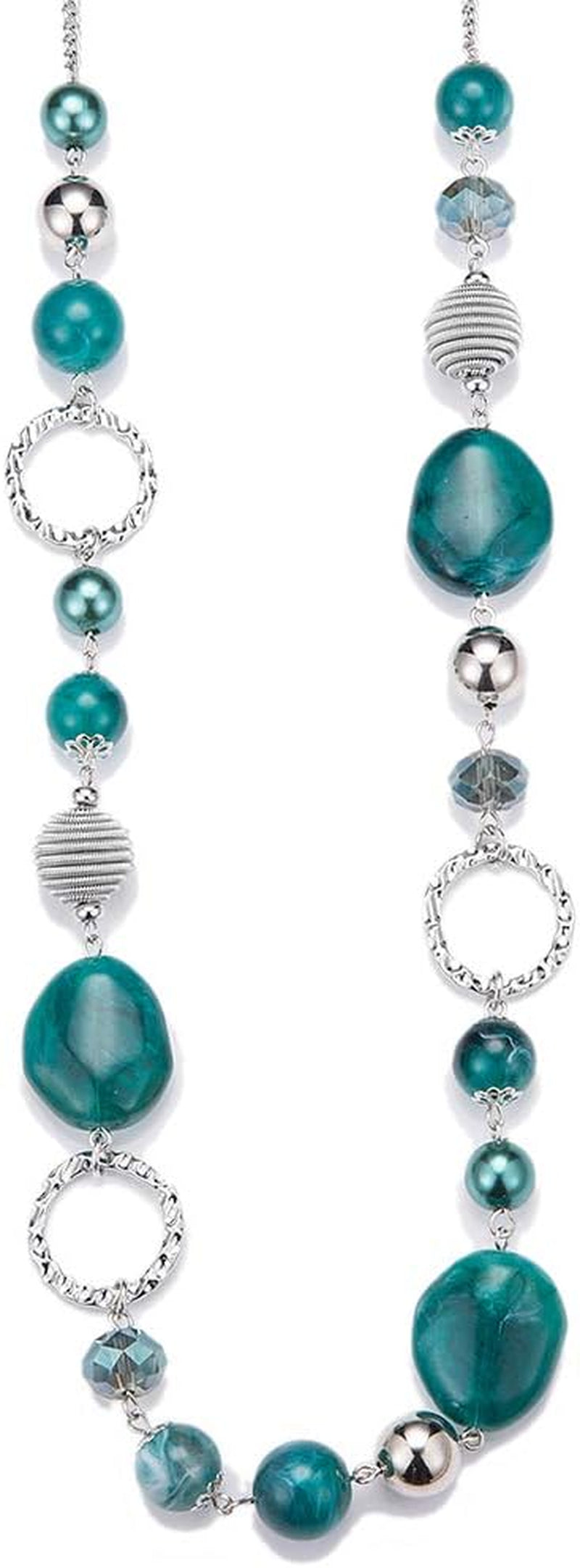 Pearl & Club Long Beaded Necklaces for Women - Fashion Jewelry Sweater Chain Gifts
