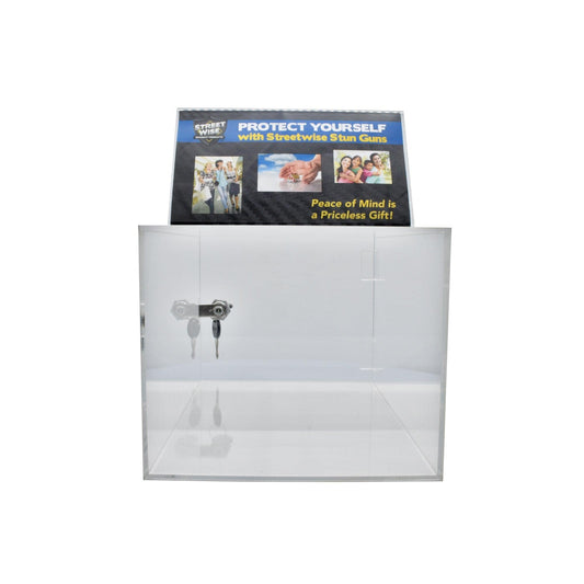 Acrylic Box Display w/Sign Holder - Inside The Bars