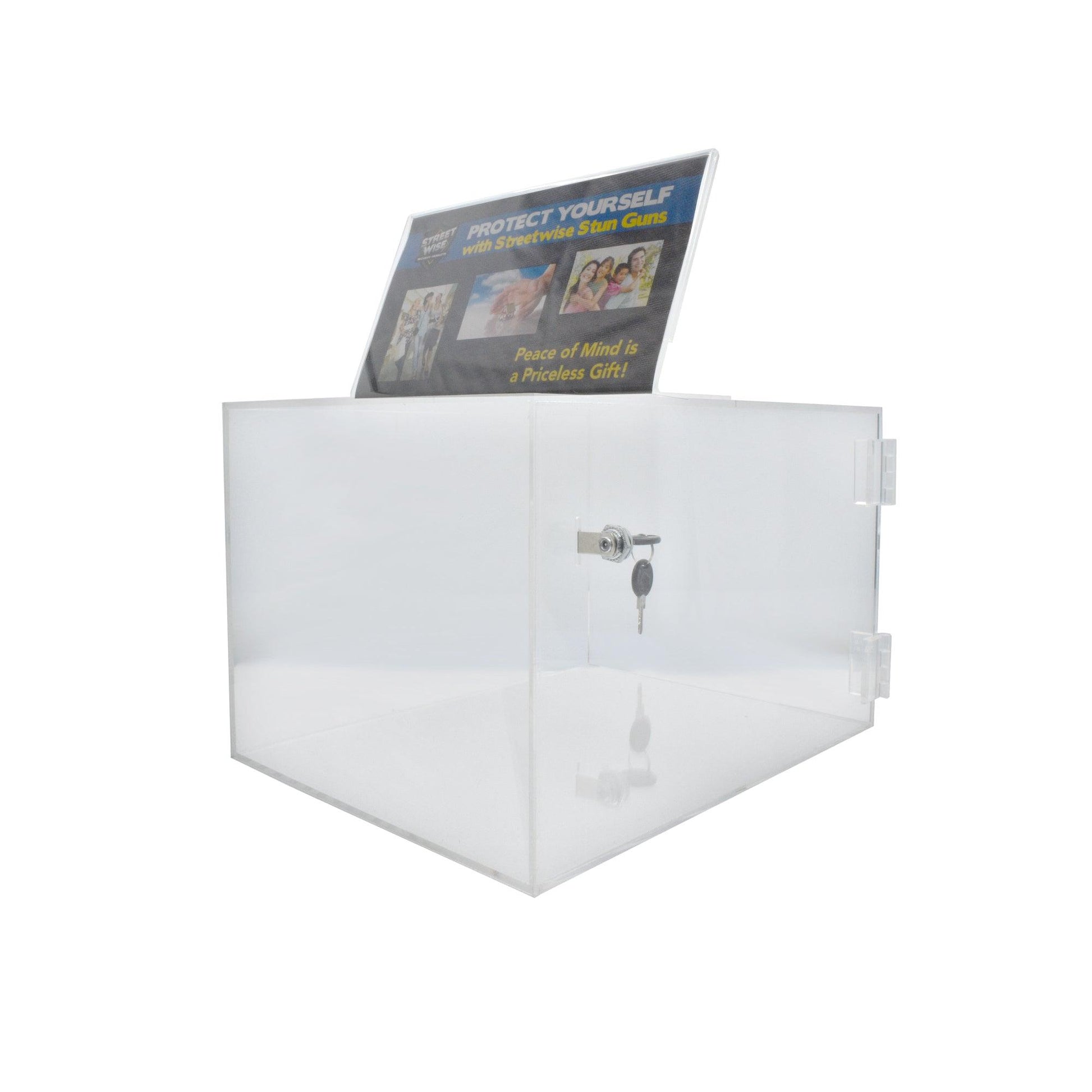 Acrylic Box Display w/Sign Holder - Inside The Bars