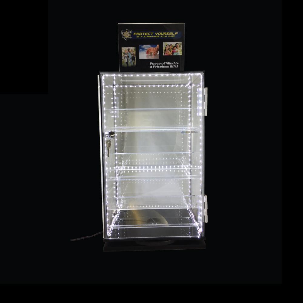 Acrylic LED Rotating Countertop Display w/ Stun Guns Bundle - Inside The Bars