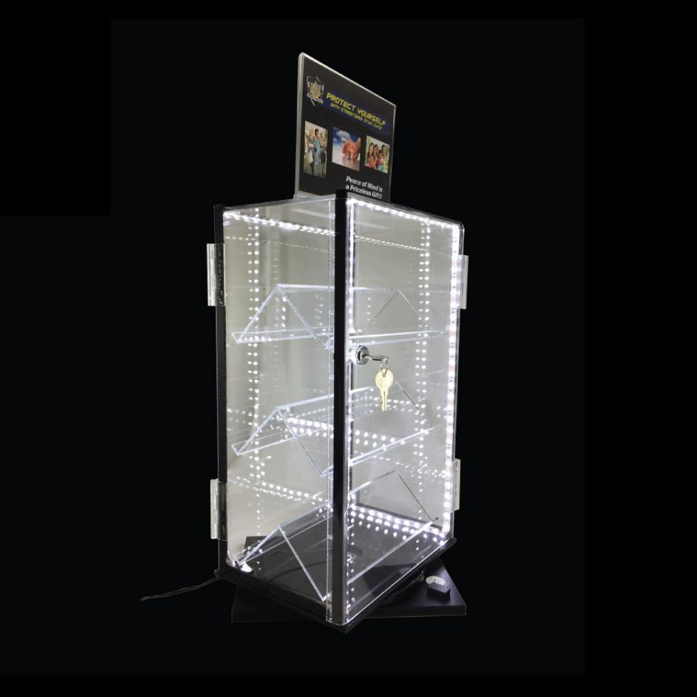Acrylic LED Rotating Countertop Display w/ Stun Guns Bundle - Inside The Bars