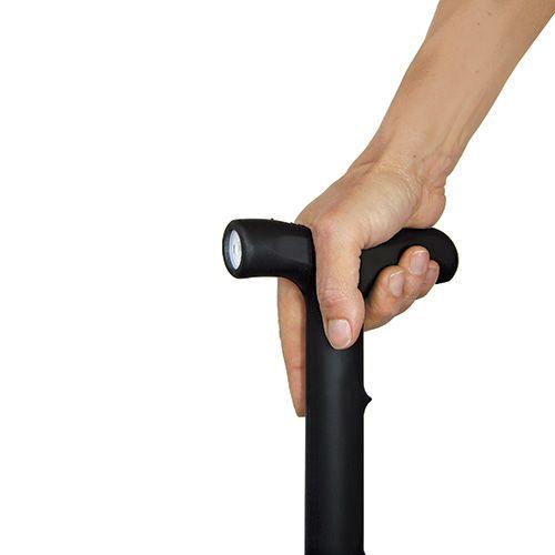 Adjustable Self - Defense Stun Walking Cane with LED Flashlight - 1 Million Volts - Inside The Bars