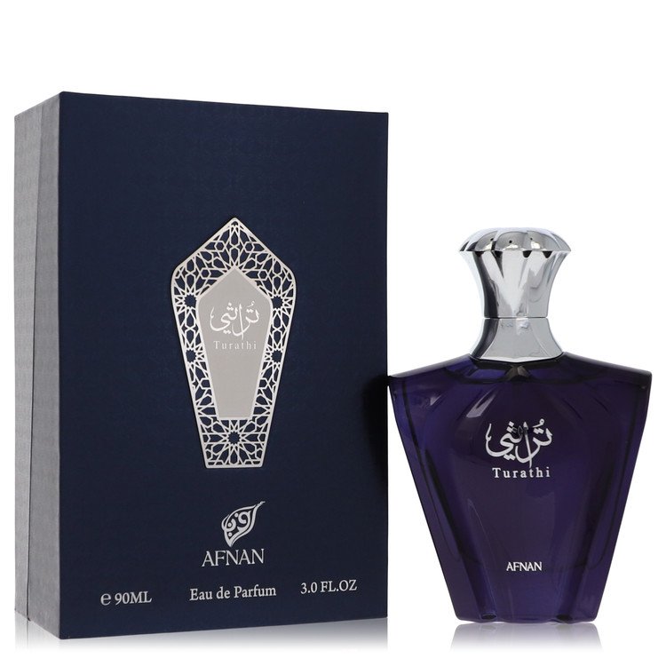Afnan Turathi Blue by Afnan Eau De Parfum Spray 3 oz - Inside The Bars