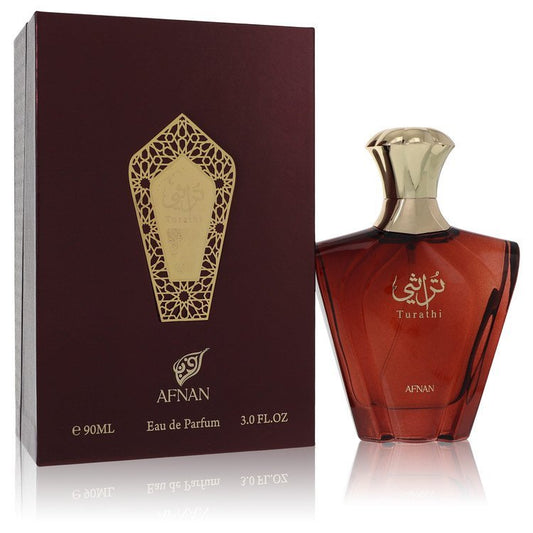Afnan Turathi Brown Eau De Parfum Spray 3 oz for Men - Inside The Bars