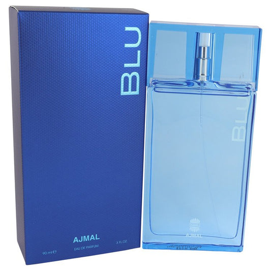 Ajmal Blu by Ajmal Eau De Parfum Spray 3 oz for Men - Inside The Bars