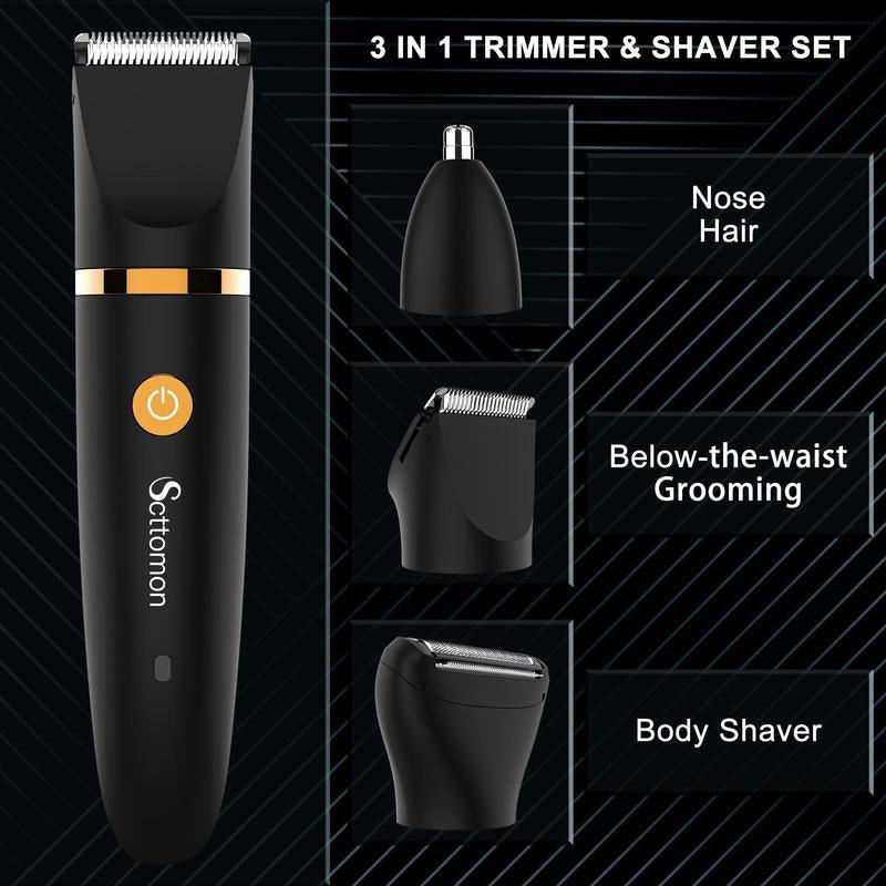 All - in - One Waterproof Electric Grooming Kit for Men - Cordless Trimmer, Shaver & Nose Hair Remover, Perfect for Daily Use & Holiday Gifting - Inside The Bars