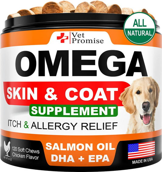 All Natural Omega 3 Chews For Dogs With Biotin Salmon Oil - Inside The Bars