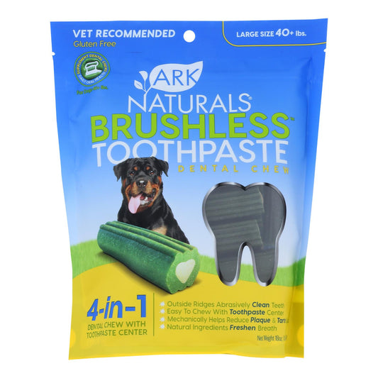 Ark Naturals Brushless Toothpaste Chew Large 18 Ounces - Inside The Bars